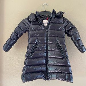 MONCLER MOKA PUFFER BLACK SHINY GIRLS COAT SZ 4~
